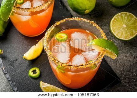 Traditional Mexican Cocktail Spicy Michelada