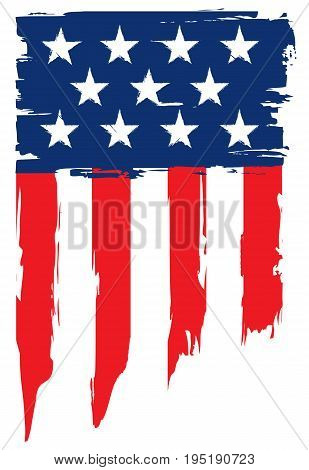 Grunge flag of united states of america