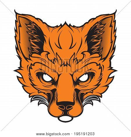 Fox mascot for a sport team on a white background. Vector illustration.