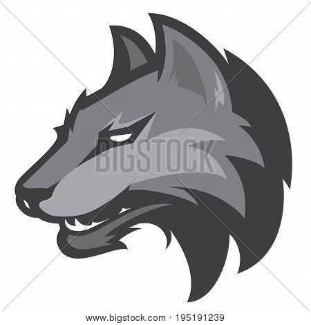 Wolf head sport mascot  for college sport team
