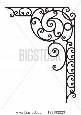 Decorative vintage design element isolated on white background