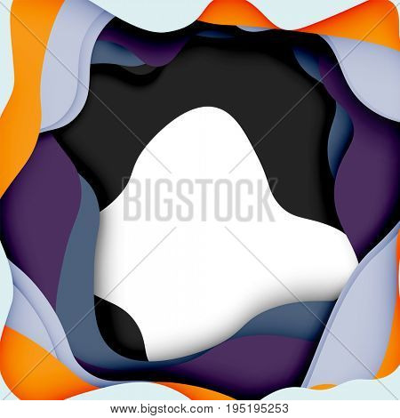 3d abstract background with cut shapes, business presentation, flyer template