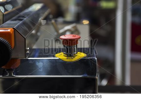 emergency stop button;Security push switch;shut down;For safety issue;selective focus