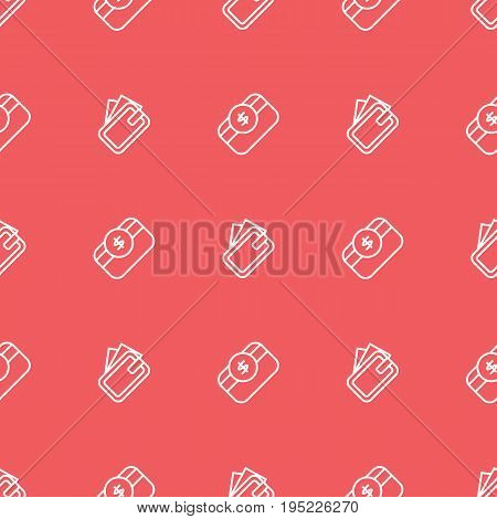 Payment semaless pattern on a red background