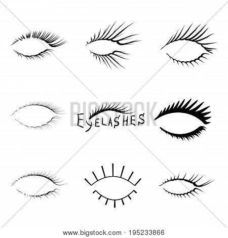 A set of realistic eyelashes for beginning artists