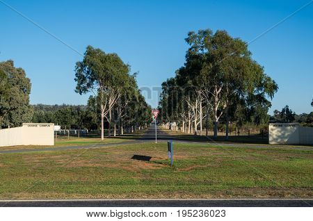 Dookie, Australia - April 18, 2017: entrance to the Dookie Campus of the University of Melbourne. The Dookie Campus is a specialist agricultural college.