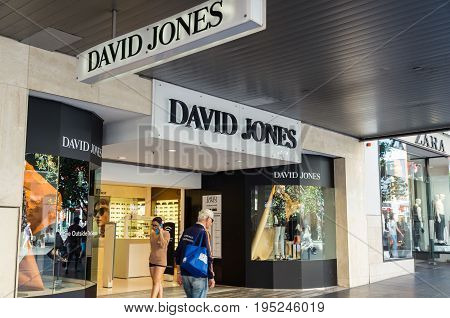Melbourne, Australia - February 23, 2017: David Jones is an Australian premium department store chain. This is the flagship Bourke Street store.