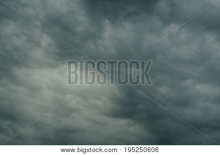 The sky is covered with heavy clouds breathes freshness sadness and hope