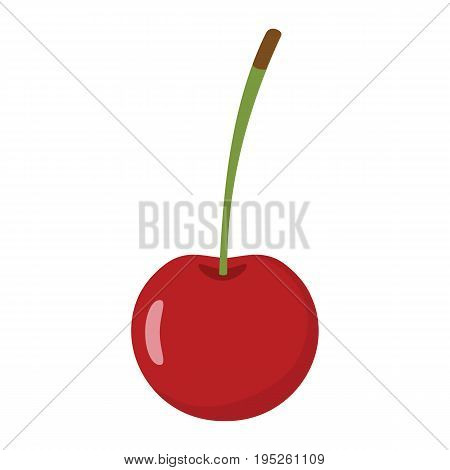 Cherry design juicy fresh fruit icon vector template. Raw cherry. Eco bio health food