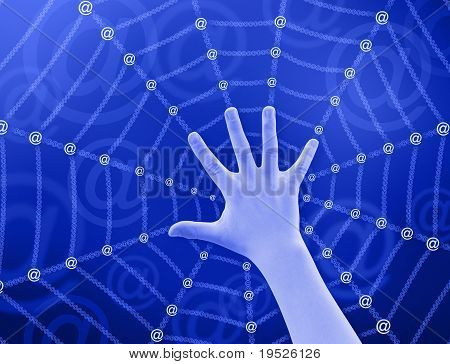 Hånd i world wide web