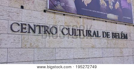 CCB in Lisbon - Cultural Centre of Belem - aerial view - LISBON, PORTUGAL 2017 - LISBON, PORTUGAL 2017