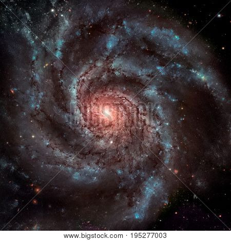 Pinwheel Galaxy. Spiral Galaxy In The Constellation Ursa Major.