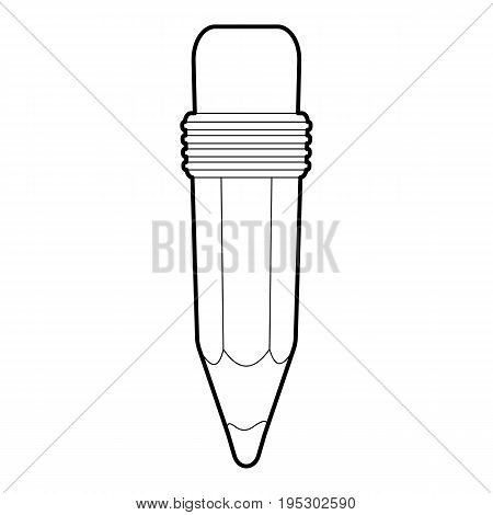 Pencil icon. Outline illustration of pencil vector icon for web design