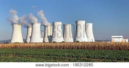 Cooling tower of Nuclear power plant Jaslovske Bohunice - Slovakia