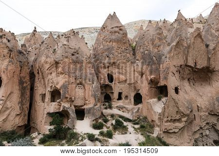 Rock Formations In Zelve Valley, Cappadocia
