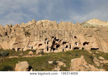Rock Formations In Zelve Valley, Cappadocia