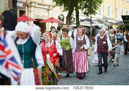 Vilnius - May 28: Festival Of Folk Music And Dance On Pilies Street In Vilnius, Lithuania On May 28,