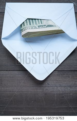 Mailing Envelope With The Pack Usd Cash Inside