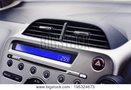 Car air conditioner in the front interior passenger for adjust airflow selective focus Automotive part concept.