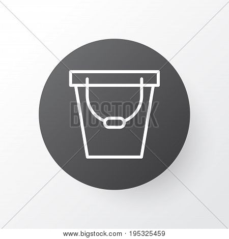 Bucket Icon Symbol. Premium Quality Isolated Pail Element In Trendy Style.