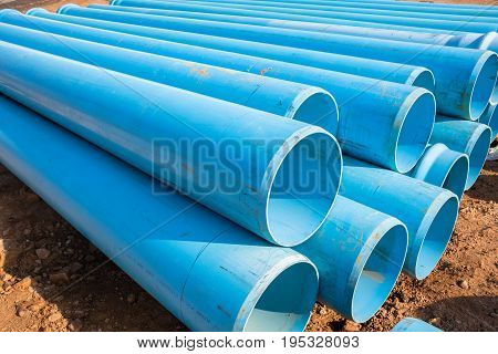 Construction Blue Pipes