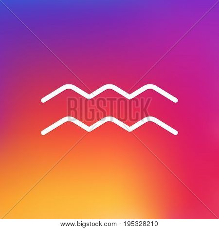 Isolated Water Bearer Outline Symbol On Clean Background. Vector Aqurius Element In Trendy Style.