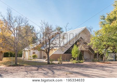 UPINGTON SOUTH AFRICA - JUNE 11 2017: The Reformed Church in Upington a town in the Northern Cape Province