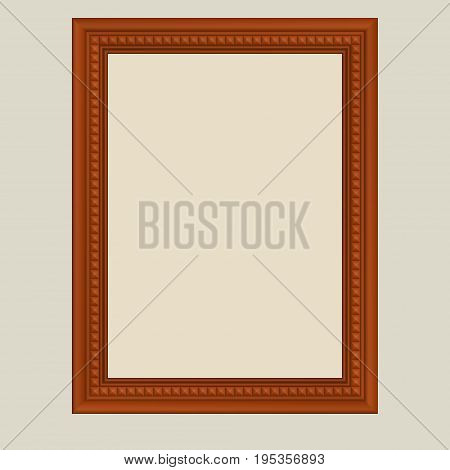 Abstract brown vector picture or photo frame