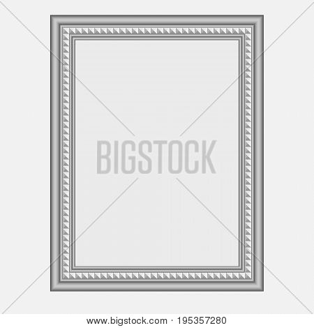 Modern decorative vector retro gray picture frame