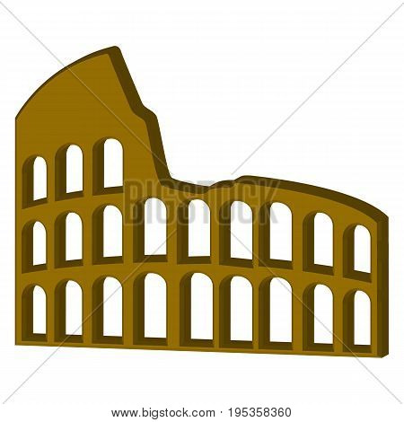 Coliseum Icon abstract ancient arch awe building exterior