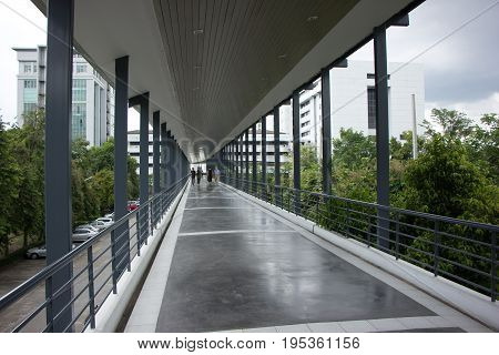 Suandok Skywalk, Walk Way Between Suandok Park Parking Building And Hospital Building.
