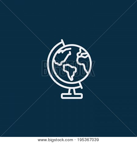 The globe icon. Globe symbol. Flat Vector illustration