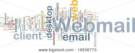 Baggrund begrebet wordcloud illustration af webmail