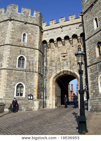 Re Henry VIII cancello del castello di Windsor nella contea inglese del Berkshire.