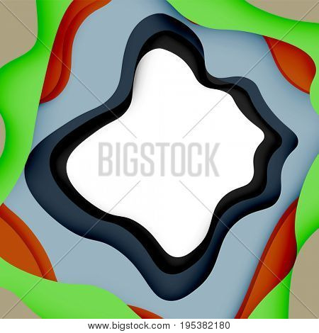 3d abstract background with cut shapes, business presentation, flyer template