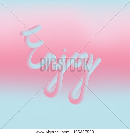 Vector hand drawn calligraphy poster - Throw kindness around like confetti text isolated on blurred holographic background.
