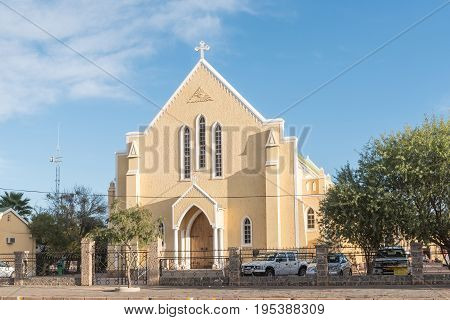 UPINGTON SOUTH AFRICA - JUNE 12 2017: The Roman Catholic Cathedral of St Augustine in Upington a town in the Northern Cape Province