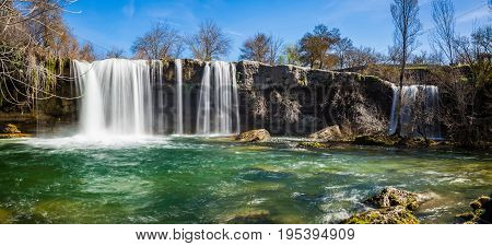 River cascade vie in Pedrosa de Tobalina Spain
