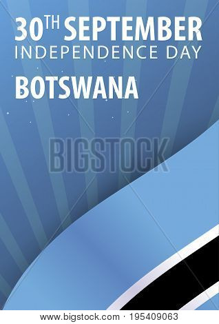 Independence Day Of Botswana. Flag And Patriotic Banner. Vector Illustration.