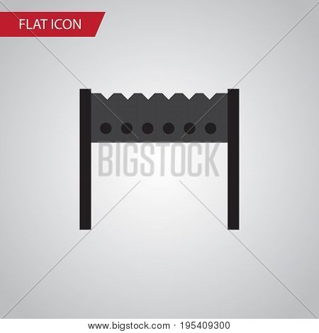 Isolated Brazier Flat Icon. Barbecue Vector Element Can Be Used For Barbecue, Brazier, Bbq Design Concept.