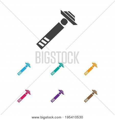 Vector Illustration Of Tonsorial Artist Symbol On Stainless Icon. Premium Quality Isolated Shaver Instrument Element In Trendy Flat Style.
