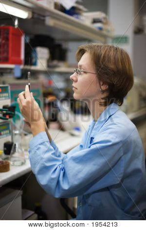 Scientist With Syringe