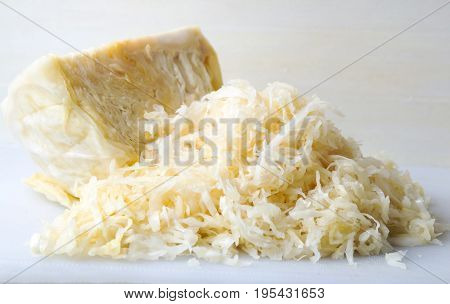 Sliced Sour Cabbage Ready Form Making Salad