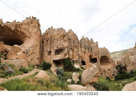 Rock Formations In Zelve Valley, Cappadocia