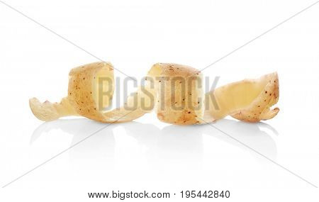 Potato skin isolated on white