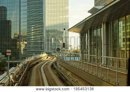 scene of train are getting in station plattform - can use to display or montage on product