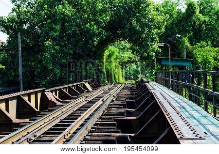 Railroad in Thailand. transportation background, railway , train