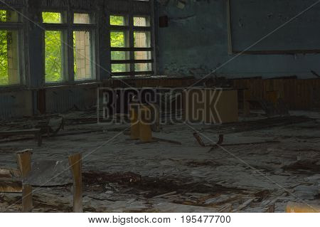 Abandoned Room In Ghost Town of Chernobyl Within Chernobyl Alienation Zone