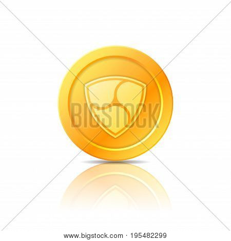 Nem coin symbol icon sign emblem. Vector illustration.