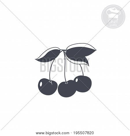 on a white background shows an icon indicating cherry